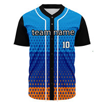 Jersey Baseball Pria Desain Terbaru Harga Murah Warna Solid Ukuran Kustom Sublimasi Seragam Kaos Baseball