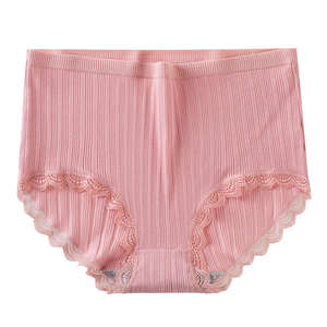 OEM Low-Rise <b>Romantic</b> Knitted Women Honeycomb Panties Cotton Breathable Comfortable Briefs Wholesale - Product Image 3