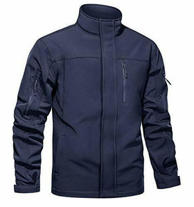 Chaqueta Softshell táctica personalizada para hombre, ropa de trabajo con cremallera polar resistente al agua y a prueba de viento con bolsillos para el invierno 2026 - Product Image 2