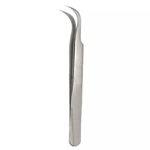 Pinzas de pestañas profesionales de alta calidad con pinzas de aislamiento curvas finas de acero inoxidable pinzas para mantener mariposas y hormigas - Product Image 1