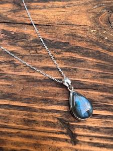 Handmade Sterling Silver Labradorite Pear Cut Bezel Setting Pendant Trendy AAA Quality <b>Boho</b> Necklace Women Engagement <b>Wedding</b> - Product Image 2