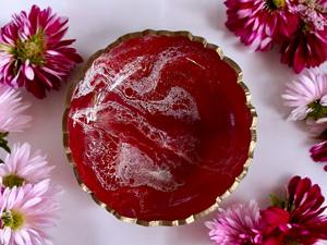 Cuenco decorativo de mármol rojo elegante acabado pulido centro de mesa de piedra hecho a mano para mesa sala de estar cocina o decoración de regalo - Product Image 6