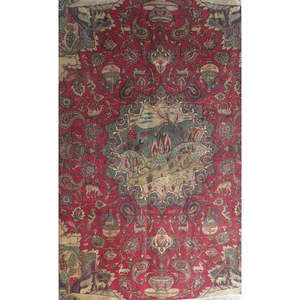 One Of The Kind Hand-Knotted Persian <b>Wool</b> Rug _ Luxurious Vintage Design, 12'2 x 9'2, Artisan <b>Crafted</b> - Product Image 1
