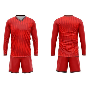 Top qualité nouveau maillot de football à séchage rapide ensembles complets chemise de gardien de but de football et ensembles de shorts uniformes de football verts - Product Image 5