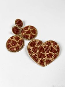 ต่างหูปักลูกปัดทำด้วยมือมีสไตล์สำหรับผู้หญิงเครื่องประดับแฟชั่นงานปักไขว้และงานปักทำมือ - Product Image 3