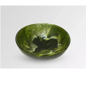 Bol en résine ombragé bleu et blanc couleur transparente rond bois de résine naturelle lavage blanc vaisselle bol fruits amérique tendance - Product Image 6