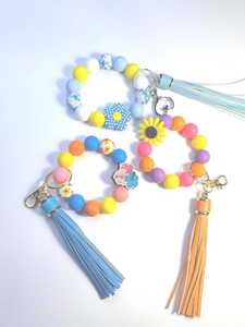 Llavero de piedra cónica, llavero de cuentas de piedras preciosas de cristal curativo, llavero de cristal, accesorio de bolsa, regalo para mamá/amigo-YF2212 - Product Image 4