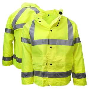 Veste de travail imperméable à l'eau, fermeture à glissière robuste à l'avant et intérieur chaud pour les professionnels du chantier fabriqués au Pakistan. - Product Image 2