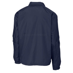 Veste coupe-vent en toile enduite personnalisée, col rabattable, durable, imperméable, à capuche, légère, pour homme, vêtements décontractés de plein air - Product Image 2