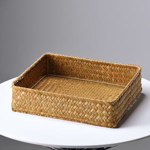 Bandejas para servir hechas a mano de Vietnam Marco de bambú duradero con tejido de ratán ecológico para decoración moderna del hogar-SS2074 - Product Image 4