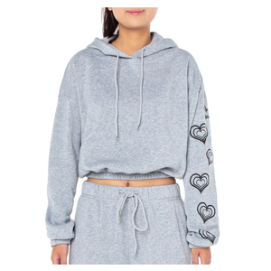 Sudadera Corta Informal para Mujer, Estilo Nuevo, Color Sólido, con Logotipo Personalizado, Transpirable, Técnica Tie Dye, Poliéster/Algodón - Product Image 1