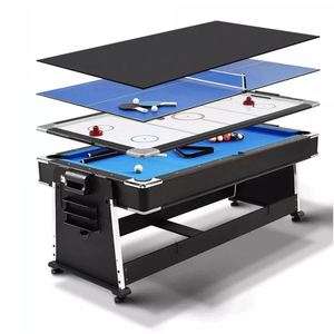 Venta de Fábrica: Mesa Multifuncional 4 en 1 de 7 pies, Mesa de Billar, Mesa de Hockey de Aire, Mesa de Ping Pong con Tablero de Comedor - Product Image 3