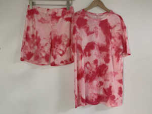 Tie Die <b>Short</b> Sleeved Suits O Neck Ladies Causal Women <b>Top</b> <b>Shorts</b> Skinny Two-piece <b>Sets</b> Loungewear T Shirts for Women - Product Image 6