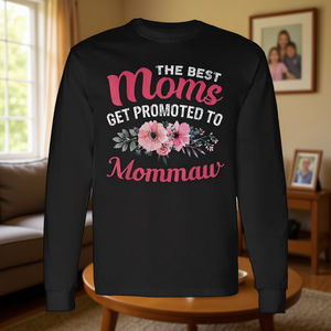 Le migliori mamme vengono promosse a Mammamamma: maglietta a maniche lunghe, regalo per la festa della mamma - Product Image 3