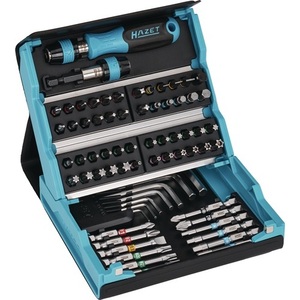 Juego de Puntas HAZET SmartCase 2200SC-1 de 69 Piezas, Incluye Puntas para Destornillador Planas/PH/PZD/6Kt./TX/TX-Bo - Product Image 1