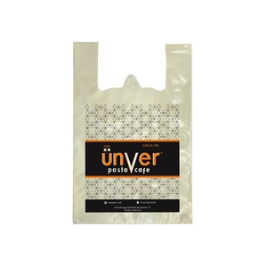 Eco-Friendly HDPE Plastic T-Shirt Carrier <b>Bags</b> Durable Shopping <b>Bags</b> for Supermarket Bakery - Product Image 5