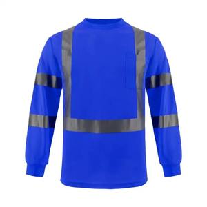 Camisetas de Seguridad Reflectantes de Alta Calidad, Más Vendidas, de Manga Larga con Tela Transpirable y Bolsillo, Venta al por Mayor de Fábrica - Product Image 3