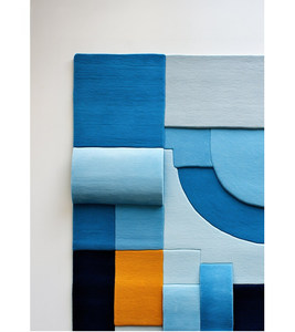 Alfombra de lana abstracta con mechones a mano de pila alta Diseño moderno suave para oficina en casa o habitaciones de niños Tamaños 4*6 - Product Image 2