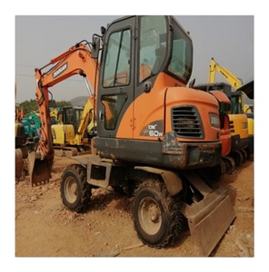 DX60W de segunda mano de buena calidad maquinaria de construcción barata excavadora de ruedas Doosan DX60w en Venta caliente en Shanghai - Product Image 1