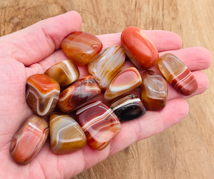 Piedra Tumbled Sardonyx Agate Crystal Tumbled Healing Bulk Pebble Agate Gemstone Reiki Chakra Crystal Wholesale Bulk - Product Image 3