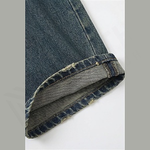 Custom Men's <b>Jeans</b> High Quality Streetwear Straight Denim Pants Cargo <b>Vintage</b> <b>Flare</b> Stacked Trousers Customized Winter Autumn - Product Image 6