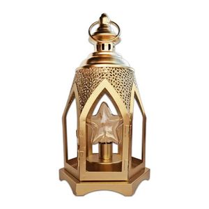 Linterna de metal decorativa duradera de Ramadán Kareem con base resistente, perfecta para la decoración de iluminación diaria - Product Image 4