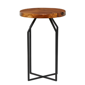 New Arrival Customizable Wooden Furniture Home Decorative Bedroom <b>Bed</b> Beside Side <b>Table</b> Metal Legs Living Room Dining School Use - Product Image 5