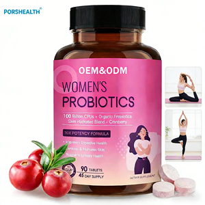 Tabletas Probióticas para Mujeres de Marca Privada OEM/ODM Personalizadas, 100 Mil Millones de <span class=keywords><strong>Lactobacillus</strong></span>, 90 Unidades, Orgánicas Certificadas para el Intestino y la Salud Urinaria - Product Image 1