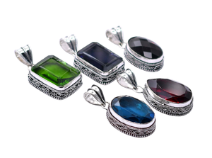 Nuevo Vintage 5 uds collares de moda para mujer mezcla colgantes de piedras preciosas latón tema cristiano tendencia mezcla lote a granel empaquetado PP 17 - Product Image 3