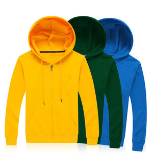 2025 sudaderas con capucha con cremallera completa bordada de algodón personalizable para hombre, ropa en blanco de patrón sólido de invierno con impresión personalizada - Product Image 5