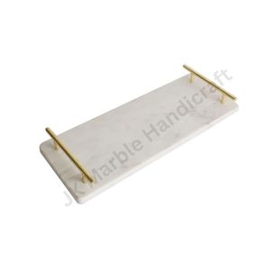 ถาดเสิร์ฟหินอ่อนที่หรูหราเหมาะสำหรับชีสชาร์คิวรี่และอาหารเรียกน้ำย่อยเป็นสิ่งที่ต้องมีสำหรับปาร์ตี้และความบันเทิงเพื่อขาย - Product Image 6