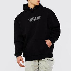 Design personnalisé de haute qualité Pull pour hommes Basics Sweats à capuche en strass Solide Décontracté Grande taille Hommes Basics Sweats à capuche en strass - Product Image 1