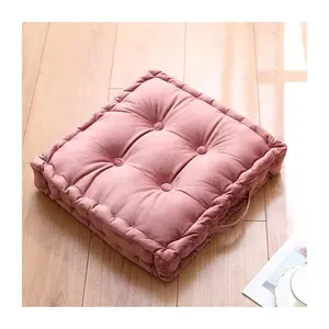 À la mode 40*40cm perle coton coloré chaise coussins décor à la maison oreiller Plaid brodé carré siège détachable chaise coussins