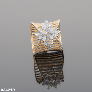 แหวนหมั้นบายพาสตัดสดใสประดับโรสโกลด์14K แข็งทองสำหรับงานเลี้ยงงานแต่งงานของผู้หญิงในห้องปฏิบัติการ - Product Image 6