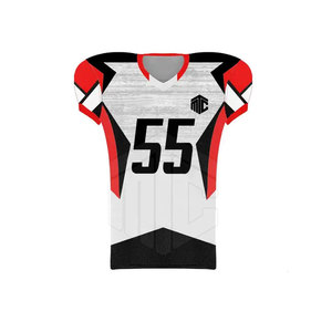 Uniforme de fútbol americano de poliéster 100% de alta calidad, conjunto de manga corta transpirable - Product Image 2