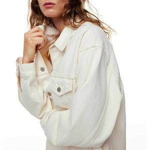 <b>Denim</b> Jackets <b>for</b> <b>Women</b> Trendy <b>Long</b> Sleeve Button Down <b>Shirt</b> Jacket Jean Shacket with Pocket Western Work Jacket - Product Image 4