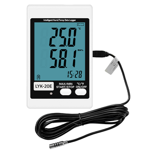Enregistreur de données numériques de température et d'humidité avec grand écran, enregistreur de maxima et de minimales pour entrepôt et placard - Product Image 1
