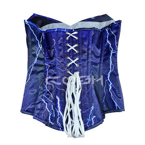 Fournisseur de hauts corset sublimés à motif de foudre bleue provenant du Pakistan - Product Image 5