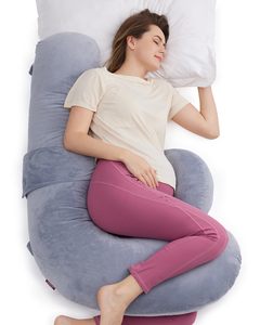 Oreiller de maternité pour le soutien du corps entier, oreiller de grossesse en forme de F avec coussin compensé réglable pour les femmes enceintes dormant sur le côté - Product Image 1