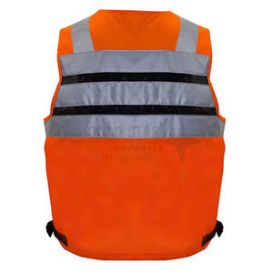 เสื้อกั๊กนิรภัยแขนกุดสีทึบดีไซน์ตามสั่งเสื้อกั๊กใส่ทำงาน - Product Image 3