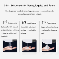 Distributeur automatique de savon liquide en mousse rechargeable avec capteur infrarouge, design moderne, ABS, pour salle de bain, toilettes, usage domestique