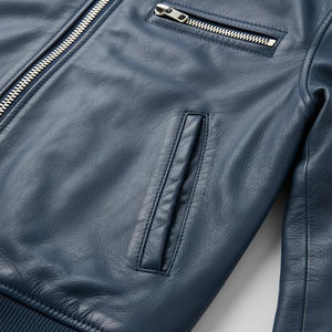 Chaqueta de Piel de Oveja Genuina Personalizada para Hombre, Proveedor de Fábrica OEM, Chaqueta de Motociclista Hecha a Medida al por Mayor, Ropa Exterior de Moda, Estilo Casual de Invierno - Product Image 4