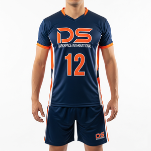 Vente en gros de haute qualité personnalisable unisexe adulte volley-ball maillot ensemble respirant durabilité spandex/polyester toutes saisons - Product Image 4