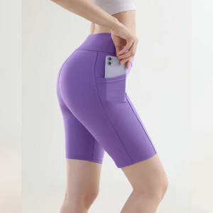 Shorts de Yoga para Mujer, Transpirables, Sin Costuras, Cintura Alta, Spandex, Nailon, Secado Rápido, Ropa Deportiva para Gimnasio, Running, Fitness, Servicio Personalizado OEM - Product Image 1