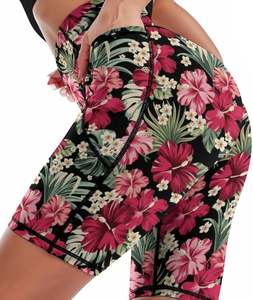 Pantalones cortos deportivos de Yoga por sublimación 2025 hechos en poliéster para mujer, pantalones cortos de compresión térmica estampados, ajustados sin costuras a la venta - Product Image 3