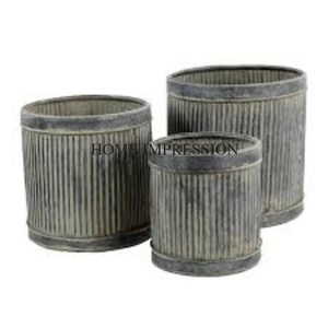 Pure Galvanized <b>Planters</b> without Handle Ideal for Table Centerpieces and Elegant Floral Designs for Events And Weddings Supply - Product Image 6