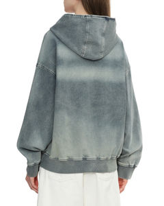 MOVATEXTILES Nouvelle Arrivée Broderie Logo Acid Wash Distressed Fashion Street Basics Hoodie 100% Cotton Hoodies Hoodies for Men - Product Image 5