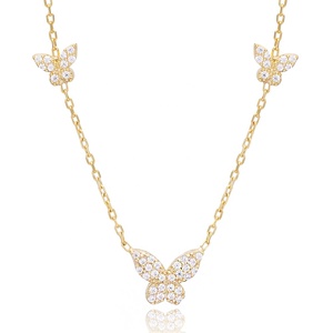 Papillon Zircon Charme Collier 925 Bijoux En Argent Sterling Turc En Gros Turc À La Main En Gros Fine Jewelry - Product Image 3