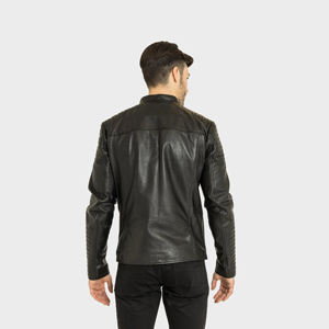 Wholesale <b>Men</b> Stylish Cowhide Authentic Leather <b>Jacket</b> Custom Design and Embroidery Comfortable Soft Leather <b>jacket</b> <b>for</b> <b>men</b> - Product Image 2