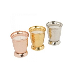 Conteneur de bougie rond de qualité exclusive, couleur cuivre doré tendance, pour les mariages et Noël, en vente - Product Image 2
